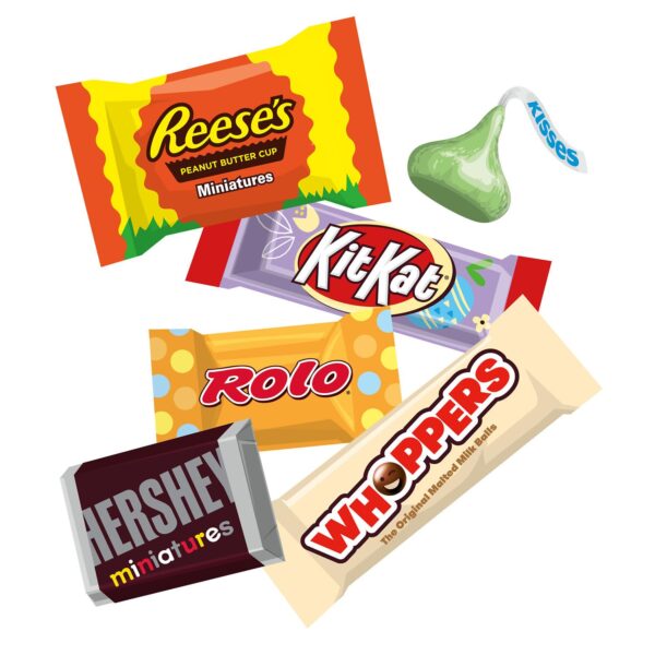 Hershey Assorted Flavored, Easter Candy Bulk Bag, 64.5 oz (270 Pieces) - Image 3