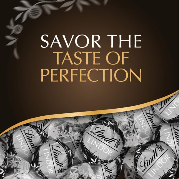 Lindt LINDOR 60% Extra Dark Chocolate Candy Truffles, Dark Chocolate with Smooth, Melting Truffle Center, 5.1 oz. Bag - Image 3